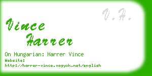 vince harrer business card